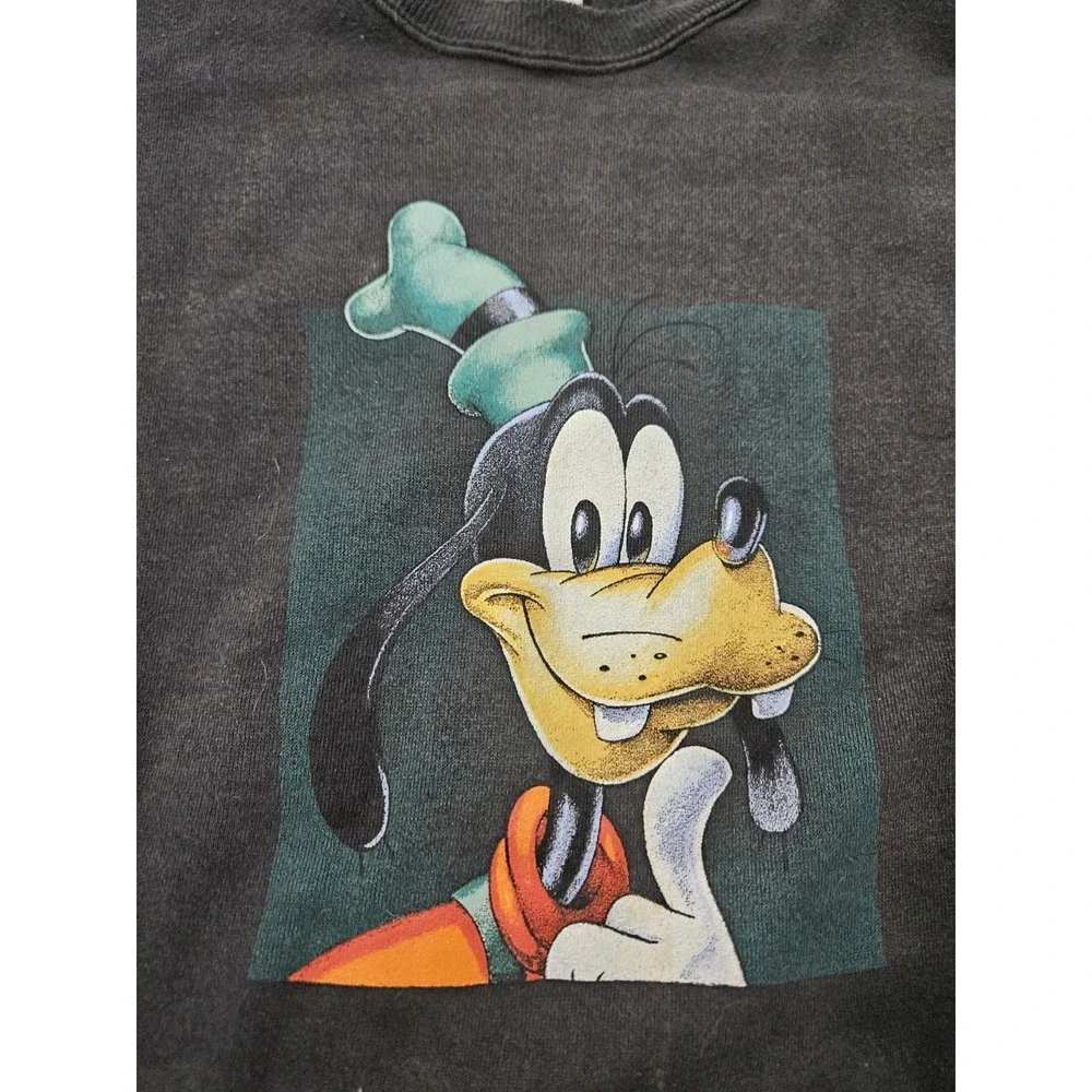 The Disney Store Goofy Sweatshirt Adult XL Green 90's Black Vintage - Picture 3 of 10